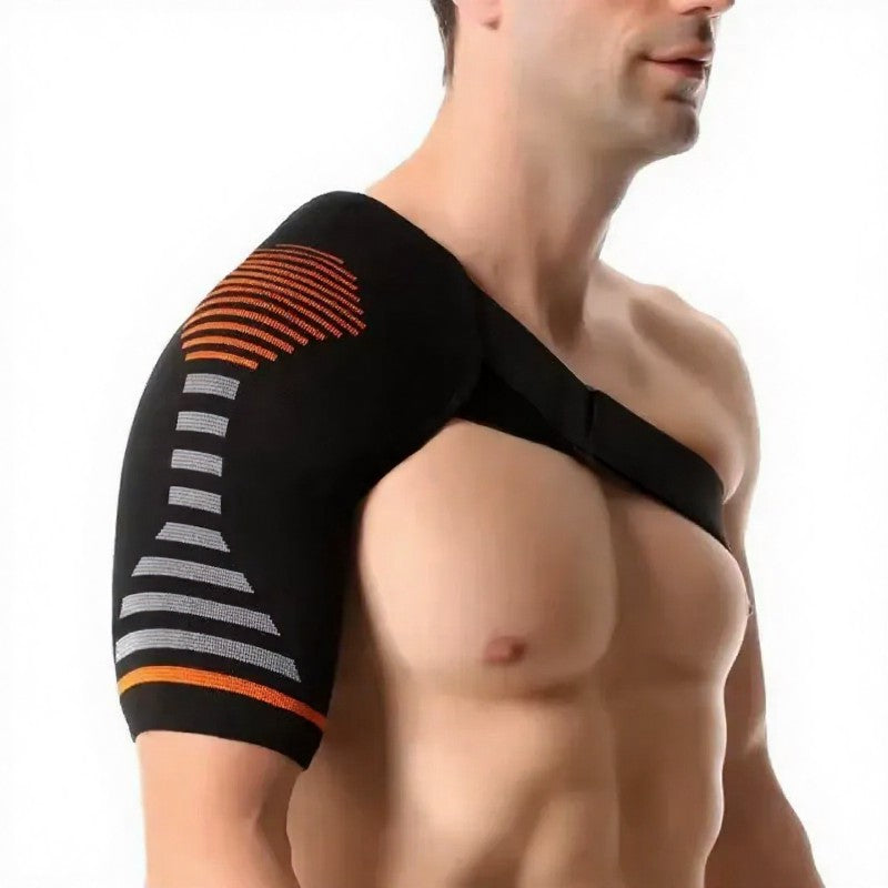 Plusock Knitted Single Shoulder Support Brace - Orange - L/XL - image 1