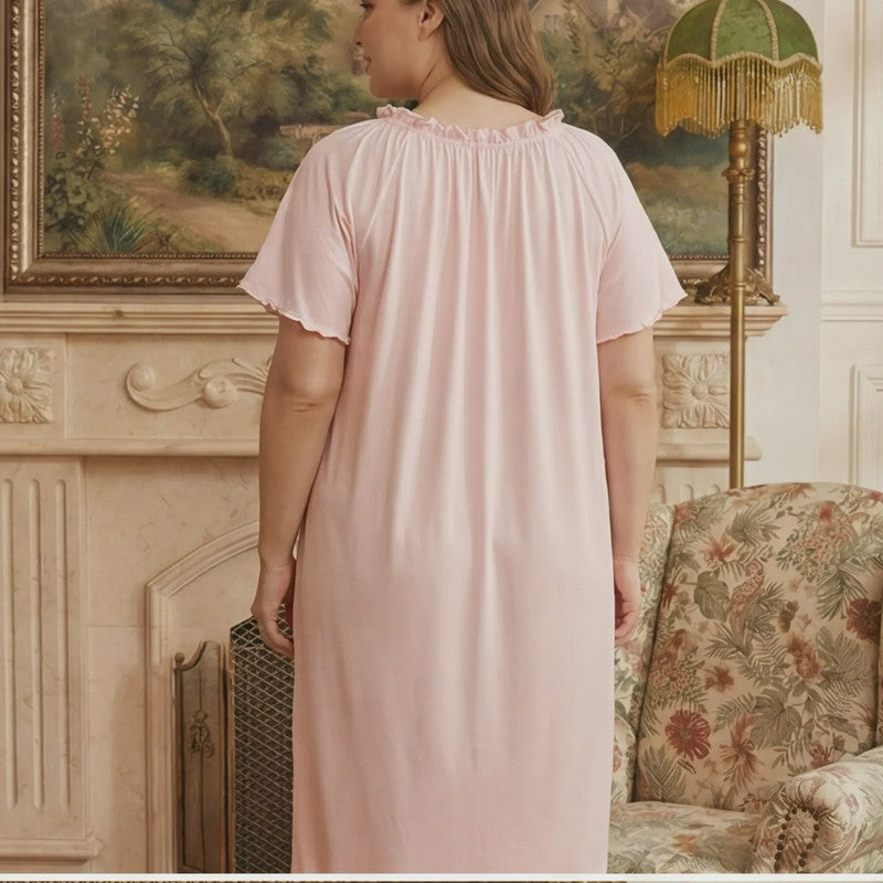 Plusock Blush Tie Front Nightgown - image 2