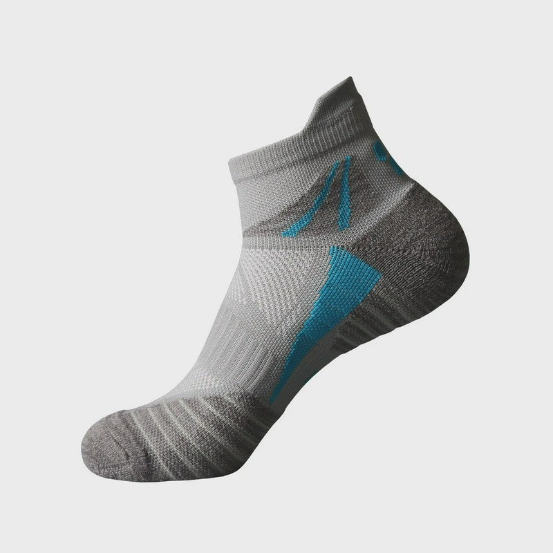 Plusock Active Mesh Cushion Ankle Compression Socks(3 Pairs) - Grey+Black+Sky Blue - EU39-43(US6-9) - image 6