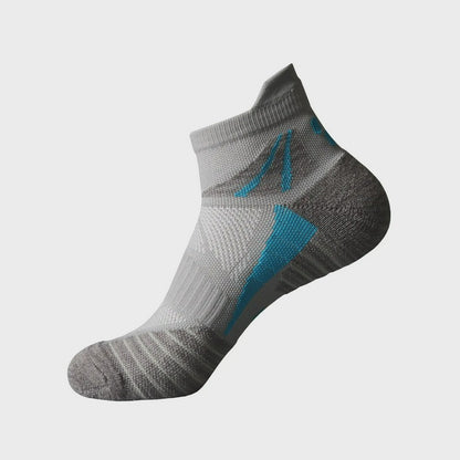 Plusock Active Mesh Cushion Ankle Compression Socks(3 Pairs) - Grey+Black+Sky Blue - EU39-43(US6-9) - image 6