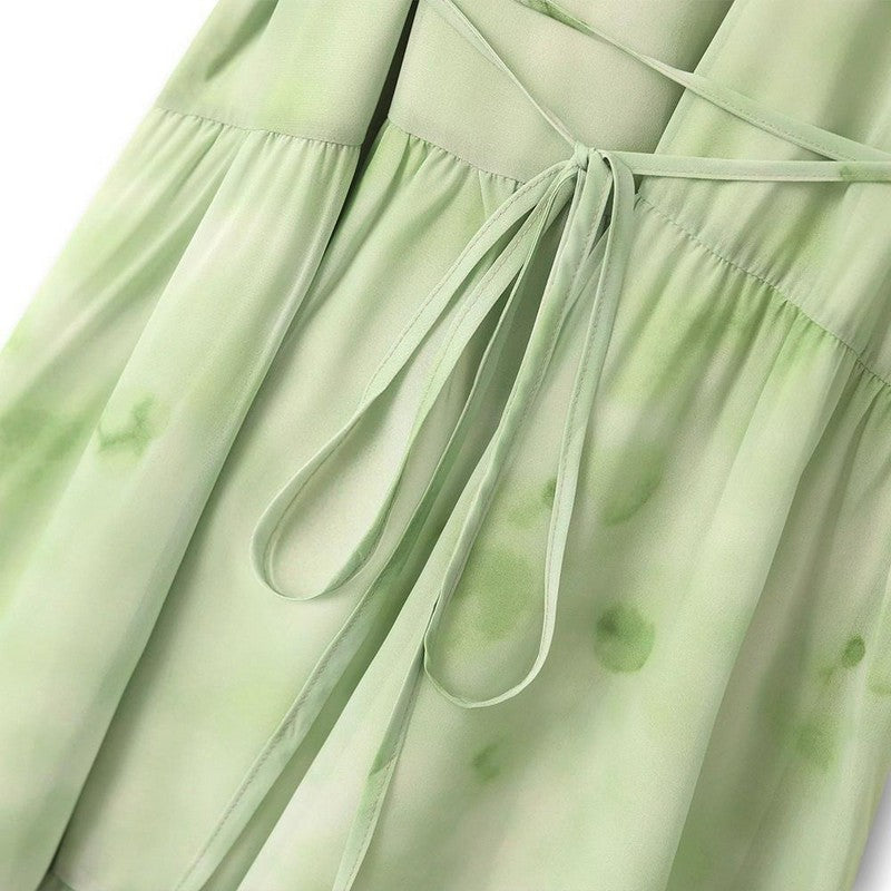 Plusock Romantic Tie Neck Ruffle Maxi Dress - image 2