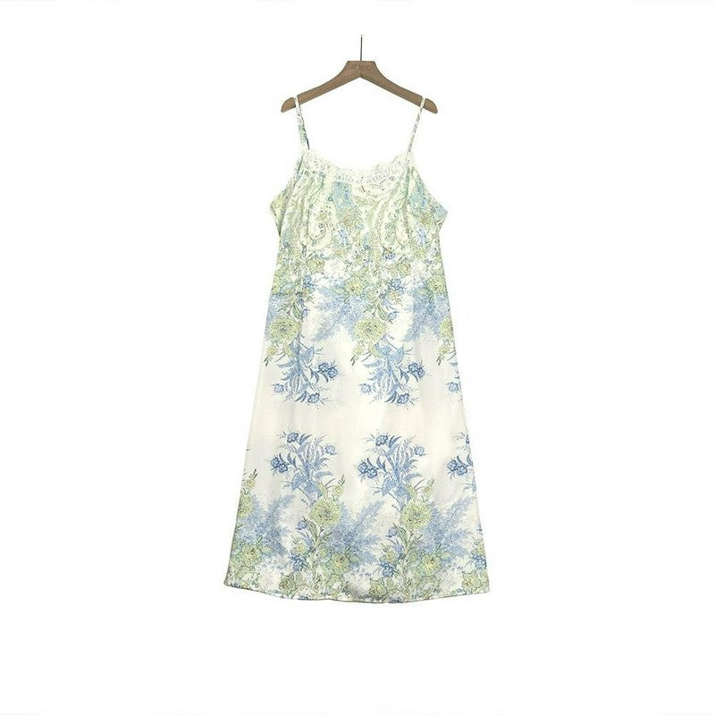 Plusock Floral Satin Dress Cardigan Two-Piece Set - Camisole Dress - 6XL - image 2