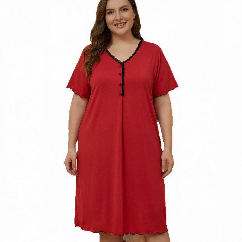Plusock Lace Trim Lounge Nightgown - image 4