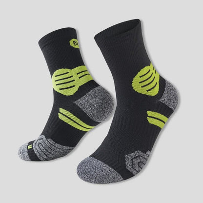Plusock Contrast Stripe Quarter Compression Socks(3 Pairs) - Dark Blue+Grey+Purple - EU40-45(US7-12) - image 4
