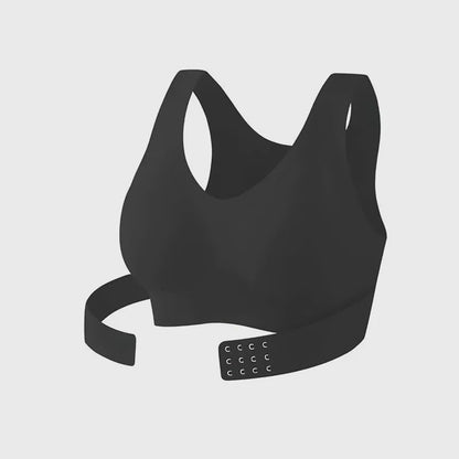 Plusock Seamless Back Smoothing  Wireless Bra - Black - 3XL - image 5