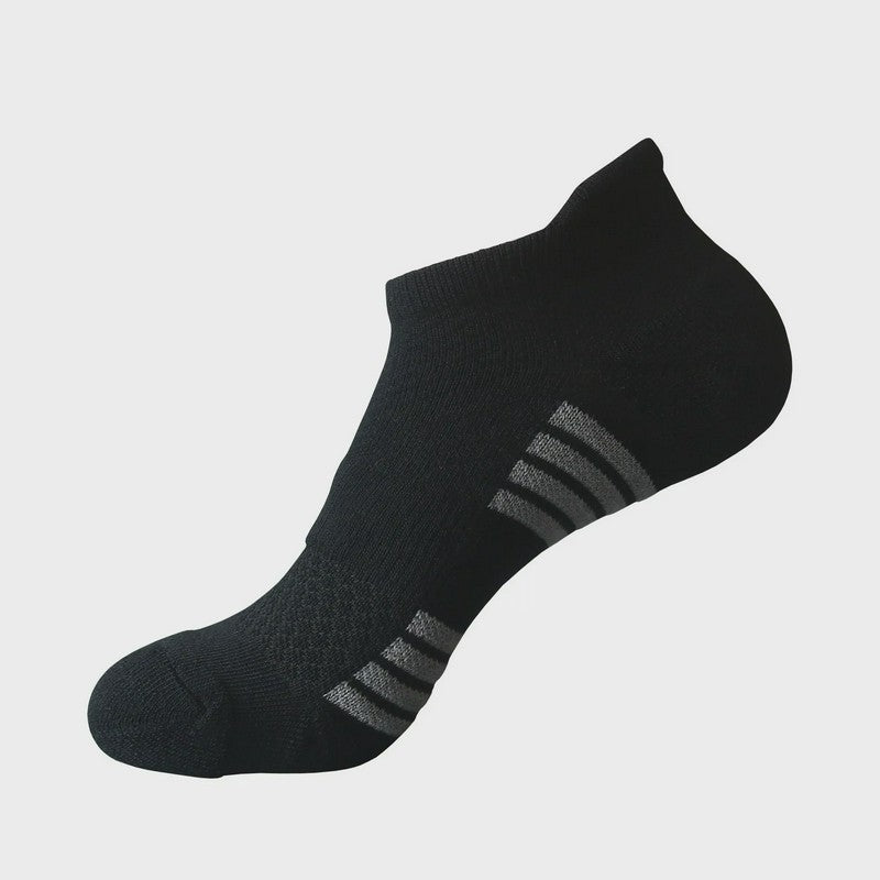Plusock Thickened Cotton Blend Ankle Compression Socks(5 Pairs) - Black - EU38-43(US5-9) - image 4