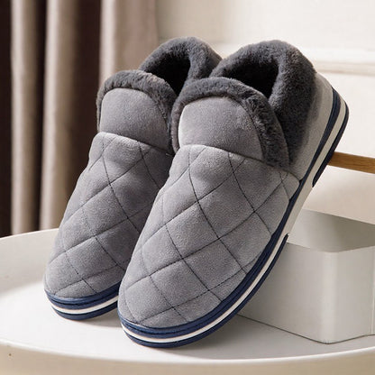 Plusock Warm Closed-Back  Fluffy Shoes - Grey - EU49-50(US13-14) - image 2