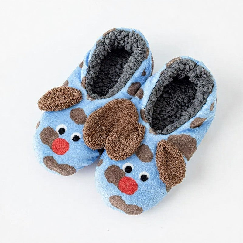 Plusock Tomato Blossom Coral Fleece Slipper Socks - Blue - EU36-40(US3-7) - image 15