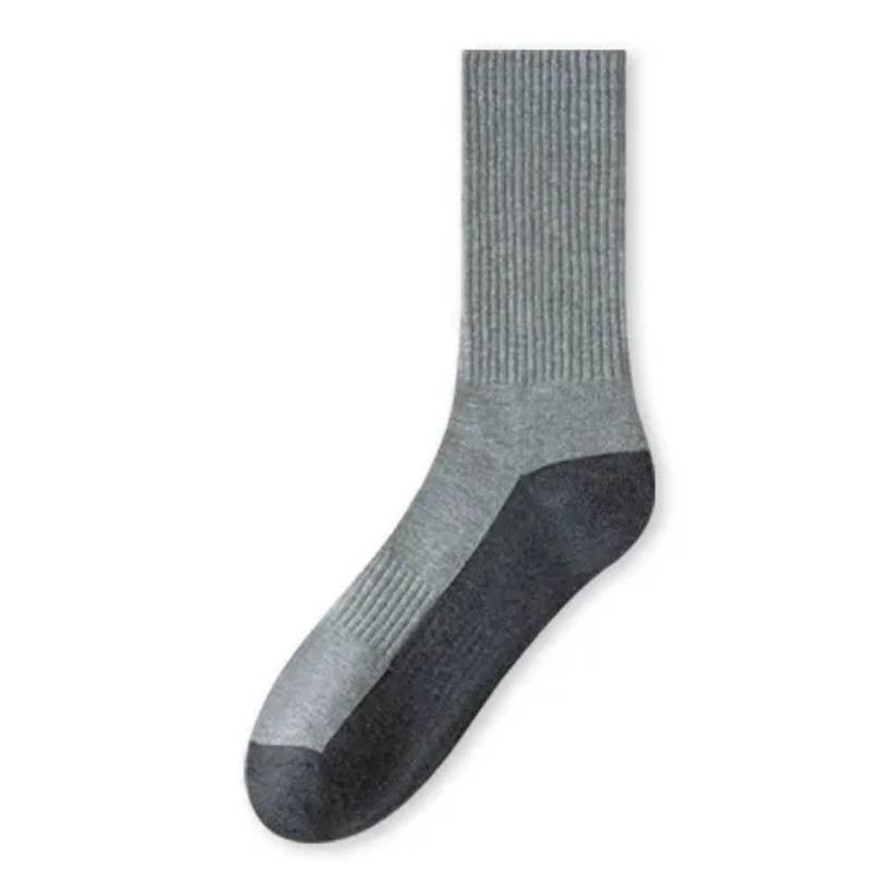 Plusock Plus Size Thickened Thermal Quarter  Socks(3 Pairs) - Grey - EU42-48(US8.5-13) - image 5