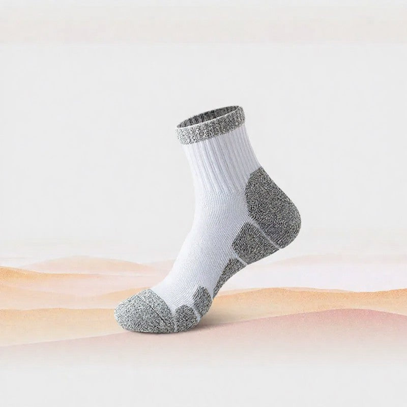 Plusock Shock absorbing socks Quarter Compression Socks(4 Pairs) - White - EU39-44(US6-10) - image 2