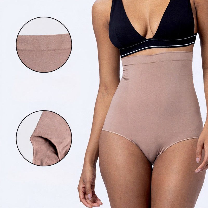 Plusock Seamless High Waist Tummy Control Shapewear Panty - Camel - 4XL/5XL - image 3