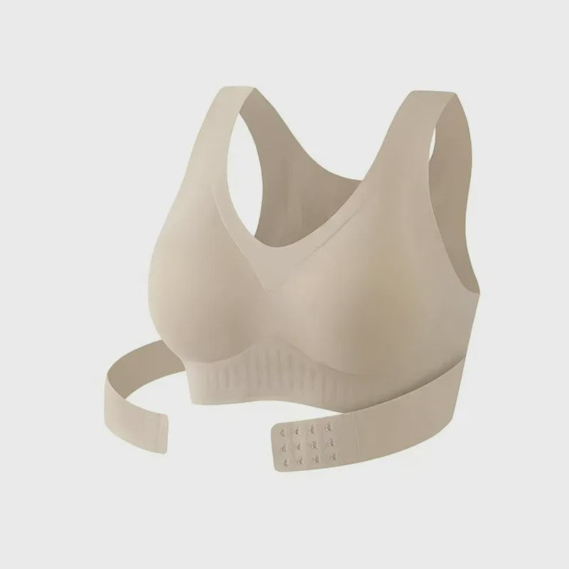 Plusock Seamless Back Smoothing  Wireless Bra - Nude - 3XL - image 4