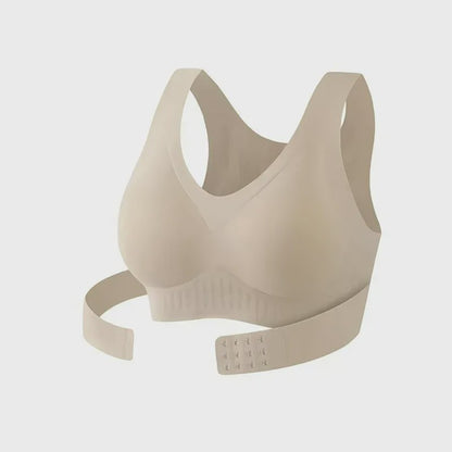 Plusock Seamless Back Smoothing  Wireless Bra - Nude - 3XL - image 4