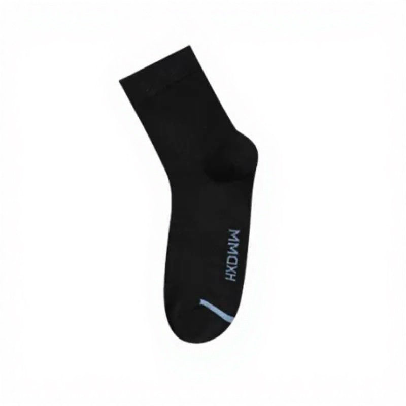 Plusock Solid Color Breathable Ankle Socks(3 Pairs) - Black - EU45-50(US11-15) - image 5