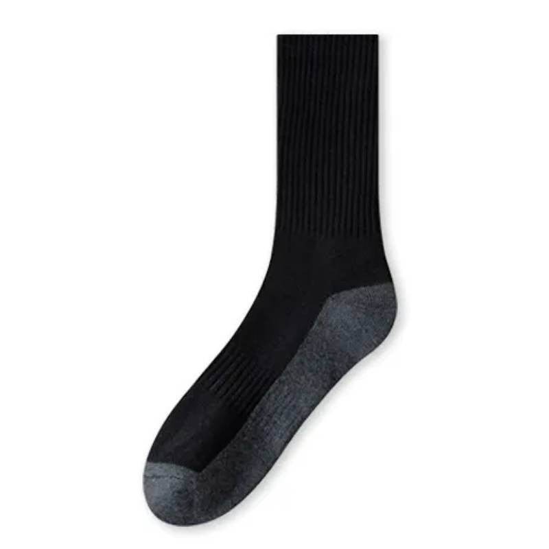 Plusock Plus Size Thickened Thermal Quarter  Socks(3 Pairs) - Black - EU42-48(US8.5-13) - image 6