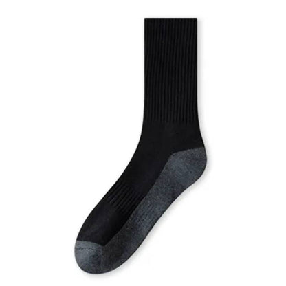 Plusock Plus Size Thickened Thermal Quarter  Socks(3 Pairs) - Black - EU42-48(US8.5-13) - image 6