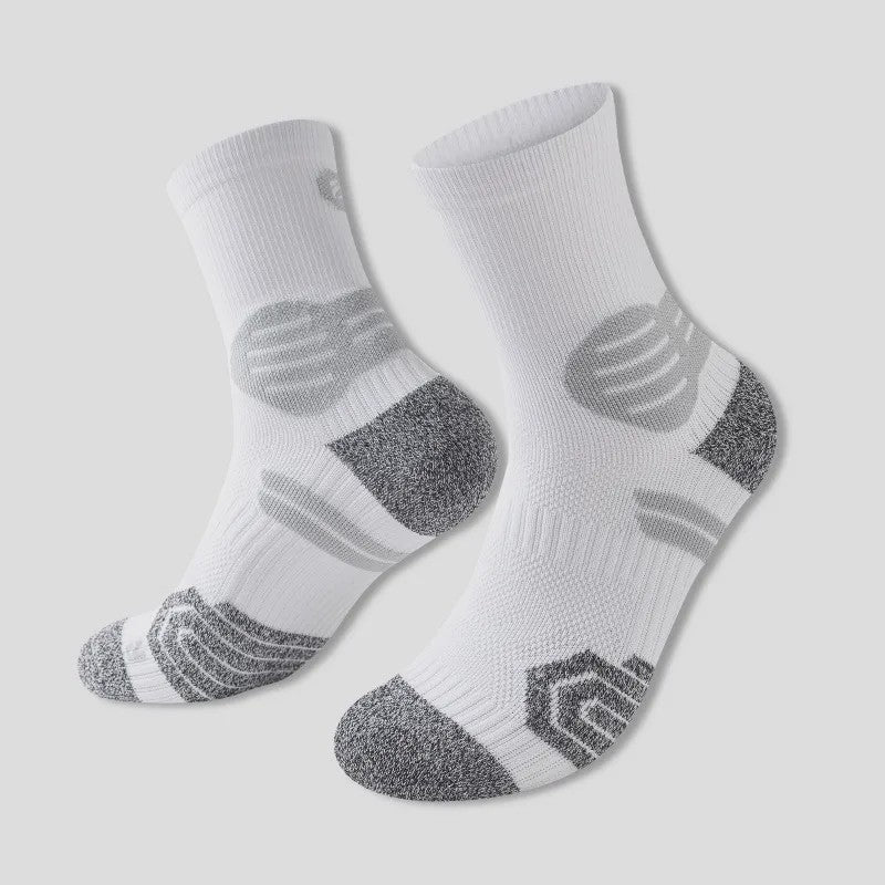 Plusock Contrast Stripe Quarter Compression Socks(3 Pairs) - Grey - EU40-45(US7-12) - image 3