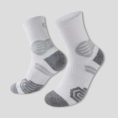 Plusock Contrast Stripe Quarter Compression Socks(3 Pairs) - Grey - EU40-45(US7-12) - image 3