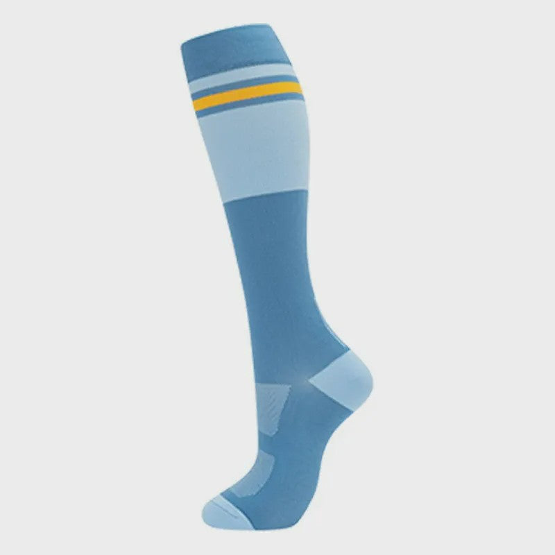 Plusock Retro Colorblock Compression Socks(4 Pairs) - Blue - S/M - image 7