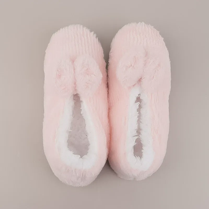 Plusock Lavender Bow Plush Slipper Socks - Pink - EU36-40(US3-7) - image 10