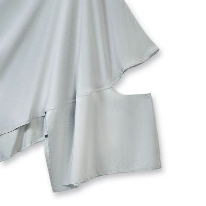 Plusock Asymmetric Drape Top Pleated Midi Two Piece Skirt Set - image 5