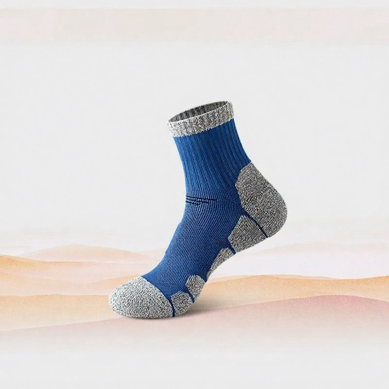 Plusock Shock absorbing socks Quarter Compression Socks(4 Pairs) - Blue - EU39-44(US6-10) - image 4