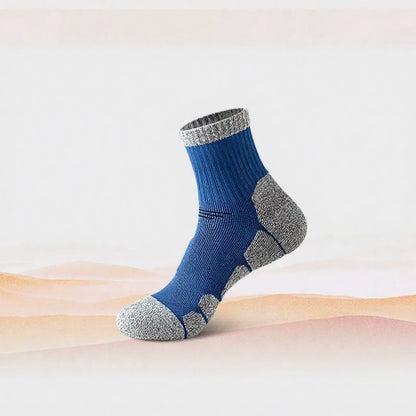 Plusock Shock absorbing socks Quarter Compression Socks(4 Pairs) - Blue - EU39-44(US6-10) - image 4
