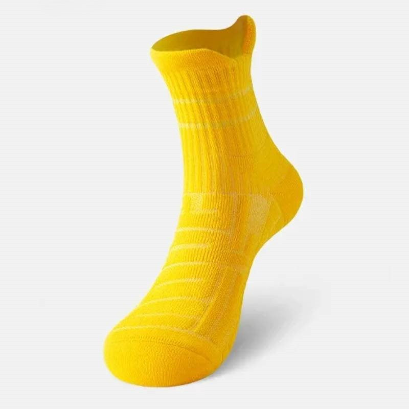 Plusock Cushioned Running Quarter Compression Socks(3 Pairs) - Yellow+Black+White - EU44-48(US10-13) - image 4