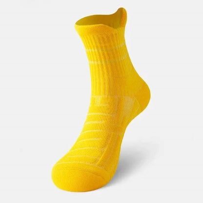 Plusock Cushioned Running Quarter Compression Socks(3 Pairs) - Yellow+Black+White - EU44-48(US10-13) - image 4