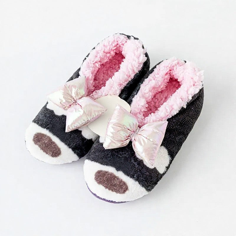 Plusock Tomato Blossom Coral Fleece Slipper Socks - Dark Grey - EU36-40(US3-7) - image 14