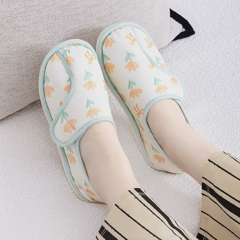 Plusock Adjustable Daisy Cotton Fluffy Shoes - Green - EU39-40 (US6-7) - image 2