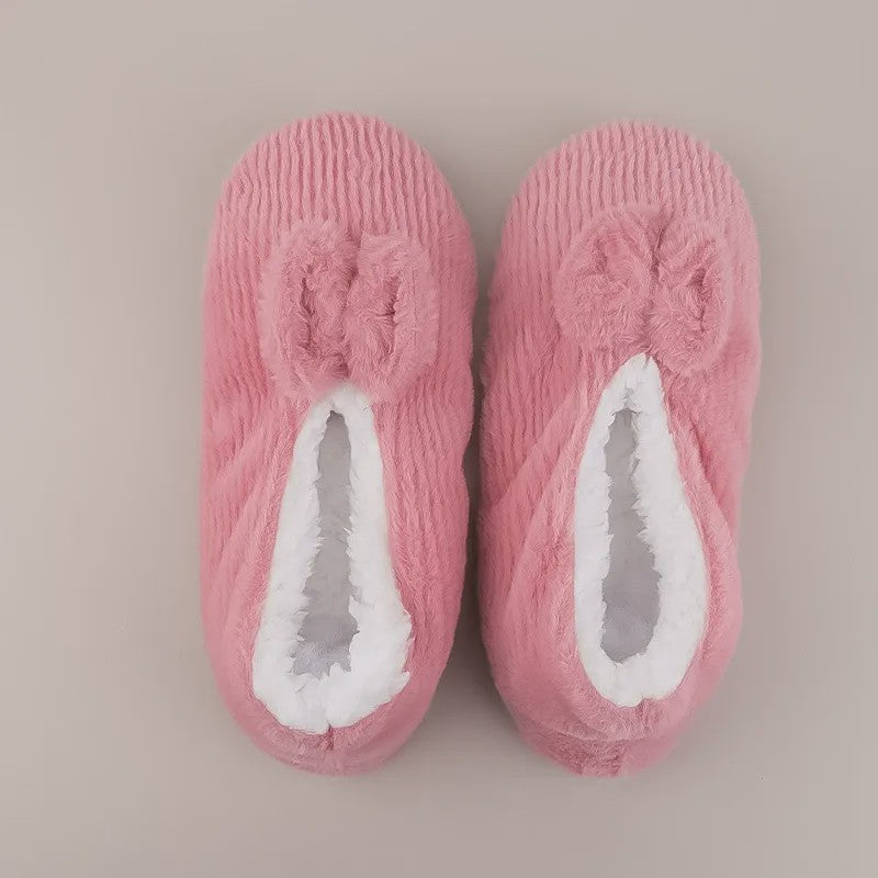 Plusock Lavender Bow Plush Slipper Socks - Rose - EU36-40(US3-7) - image 9