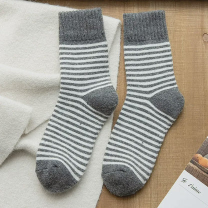 Plusock Cozy Striped Terry Quarter Socks (5 Pairs) - Grey - EU36-42(US3-8.5) - image 9