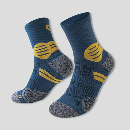 Plusock Contrast Stripe Quarter Compression Socks(3 Pairs) - Dark Blue - EU40-45(US7-12) - image 1
