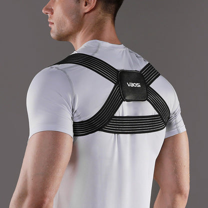 Plusock Adjustable Back Support Posture Corrector - Black - 2XL - image 0