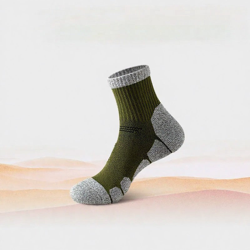 Plusock Shock absorbing socks Quarter Compression Socks(4 Pairs) - Green - EU39-44(US6-10) - image 3