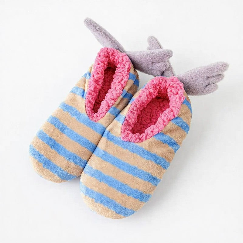 Plusock Tomato Blossom Coral Fleece Slipper Socks - Khaki - EU36-40(US3-7) - image 12