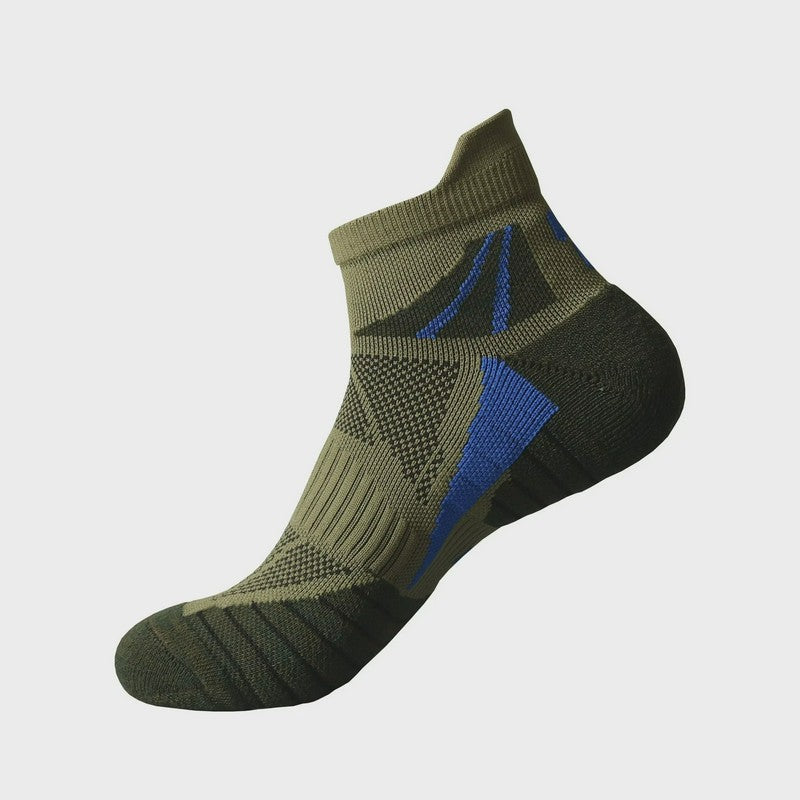 Plusock Active Mesh Cushion Ankle Compression Socks(3 Pairs) - Army Green - EU39-43(US6-9) - image 1