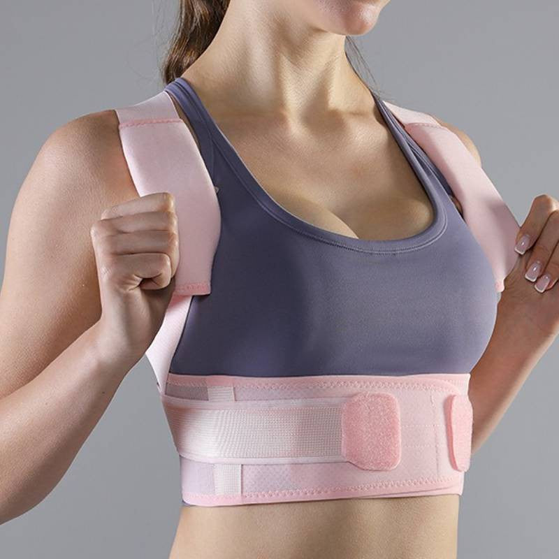 Plusock Breathable X Back Posture Corrector - Pink - 2XL - image 5