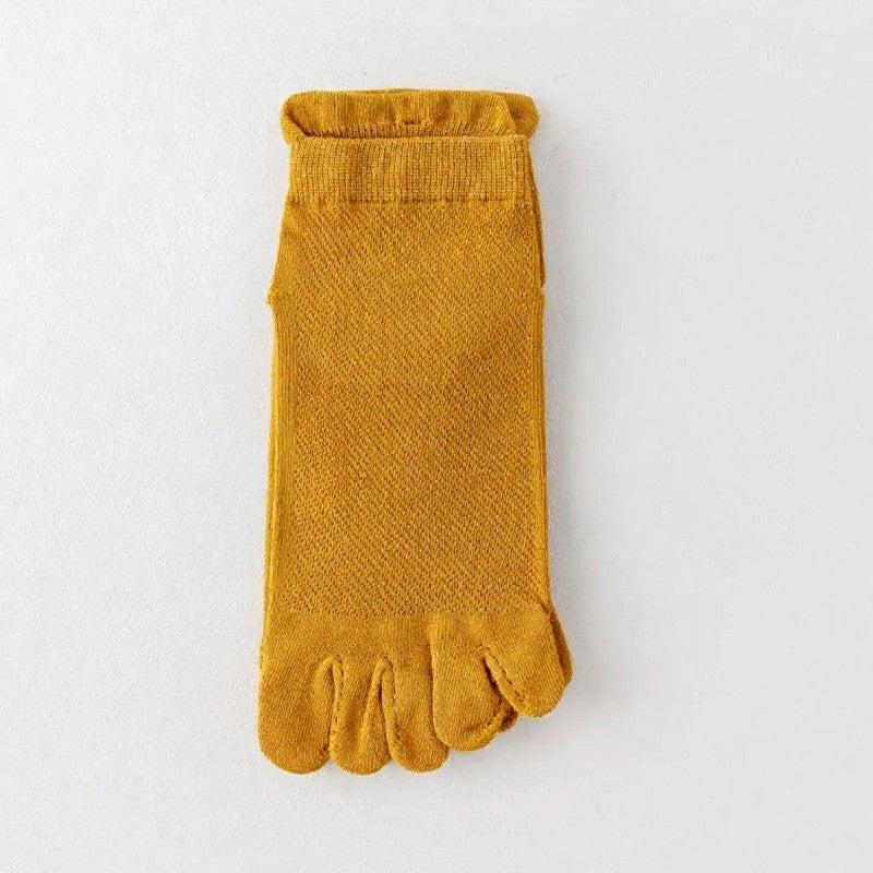 Plusock Breathable Alignment Socks(5 Pairs) - Yellow - EU39-44(6-10) - image 3