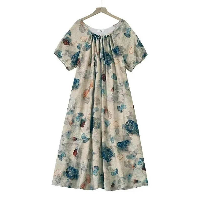 Plusock Watercolor Floral Relaxed Maxi Dress - Multicolor - 6XL - image 0