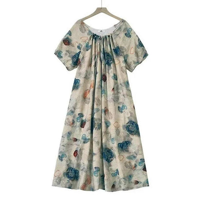 Plusock Watercolor Floral Relaxed Maxi Dress - Multicolor - 6XL - image 0
