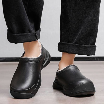 Plusock Cozy Plush Lined Slip On Winter Comfort Work Shoes - image 0