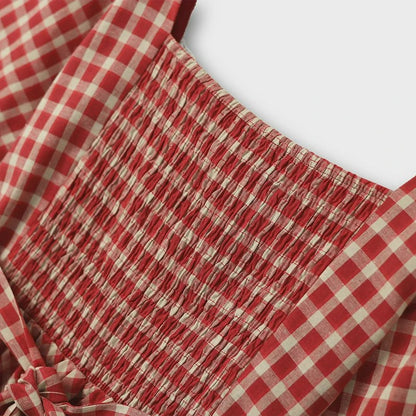 Plusock Vintage Gingham Lace Maxi Dress - image 2