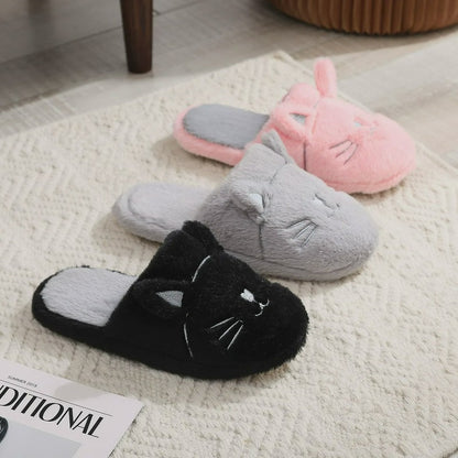 Plusock Cozy Cat Plush House Slippers - image 3