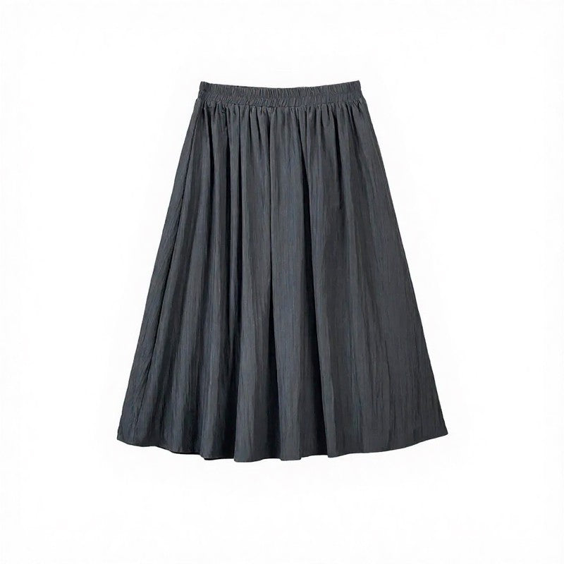 Plusock Asymmetric Drape Top Pleated Midi Two Piece Skirt Set - image 2