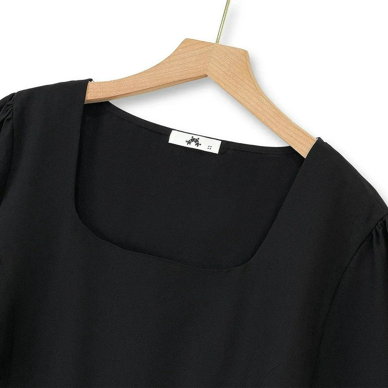 Plusock Minimalist Square Neck Wide Leg Two Piece Pant Set - image 3