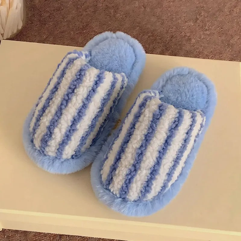 Plusock Cozy Striped Plush Indoor Slippers - image 3