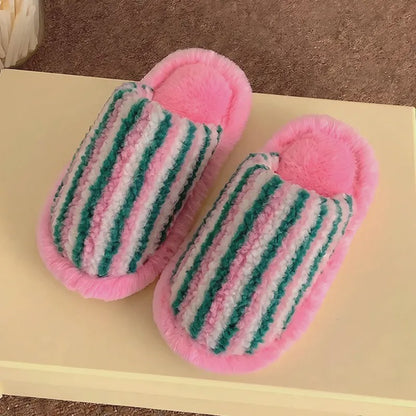 Plusock Cozy Striped Plush Indoor Slippers - image 2