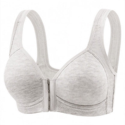 Plusock Everyday Support Front Closure Wireless Bra - Light Gray - 2XL - image 7